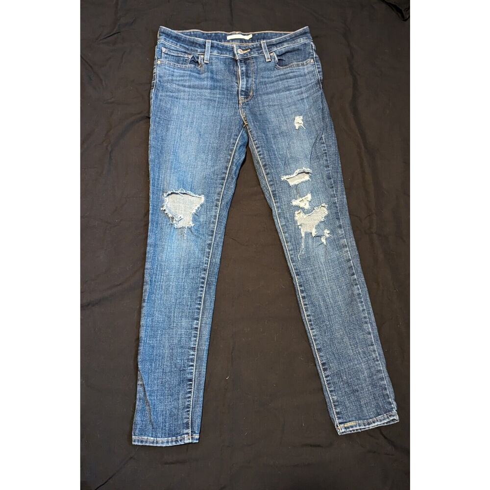 Levi's Jeans Women's Size 29 Blue 711 Skinny Distressed